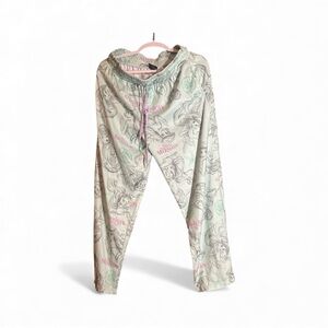 Disney Princess Pajama Pants Green XL 14-16 VG